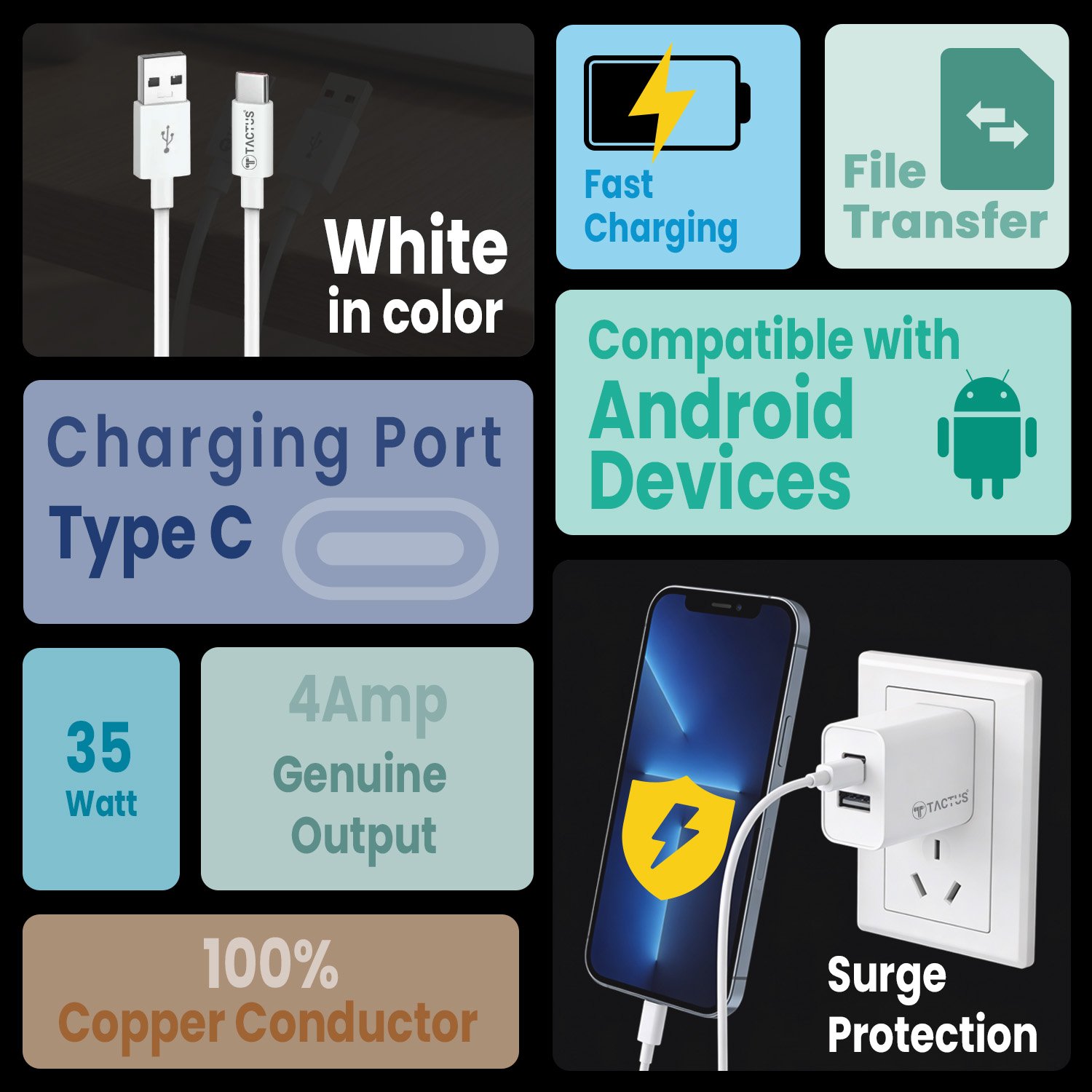 USB wire features all