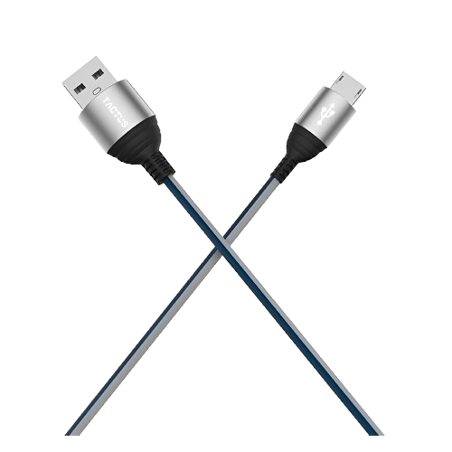 Tactus 2.4Amps Fabric Micro USB Data Cable, Cable Cord, Fast Charging (GREY)