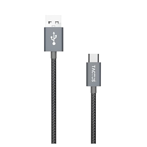 Tactus 2.1Amps Nylon Micro USB Data Cable, Cable Cord, Fast Charging (BLACK)