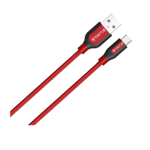 Tactus - Nylon Braided Micro USB Data, Charging Cable (3.5A, Red)